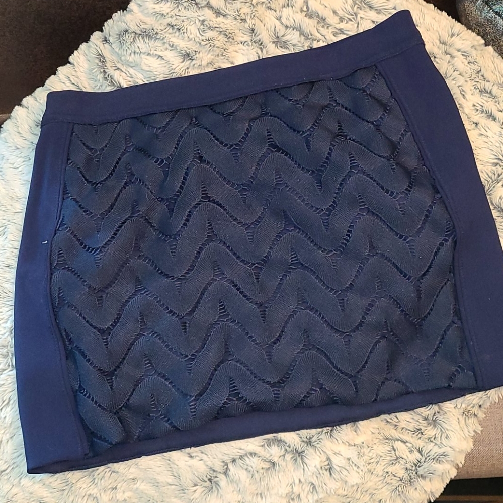 DVF navy blue mini skirt